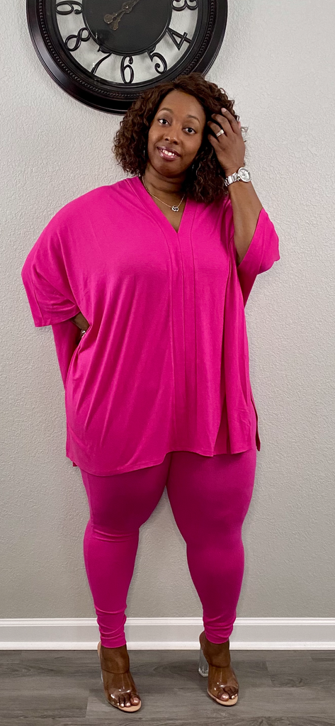 Classy Sassy Legging Set  Hot Pink (Plus Size) – In The Starz Boutique