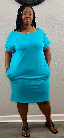 Amanda Dress | Ice Blue (Regular/ Plus Size)