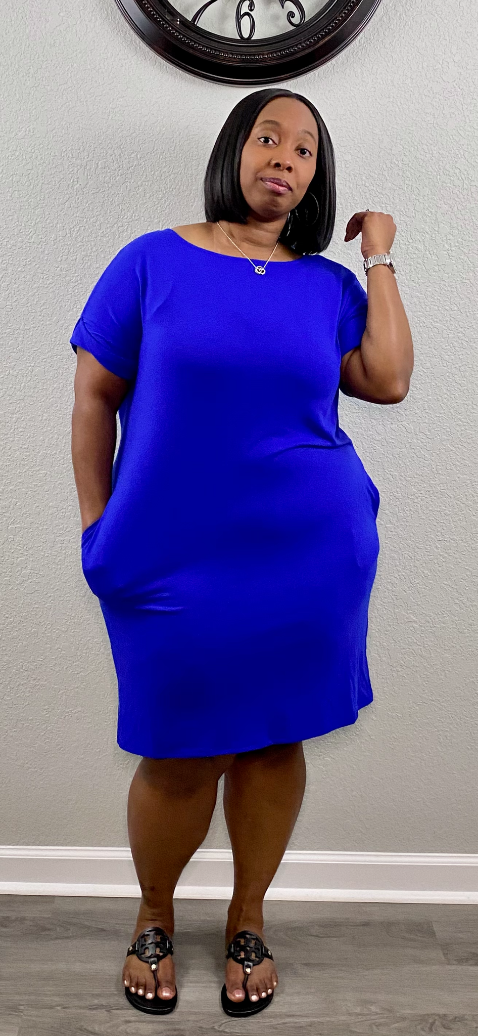 Amanda Dress | Bright Blue (Plus Size)