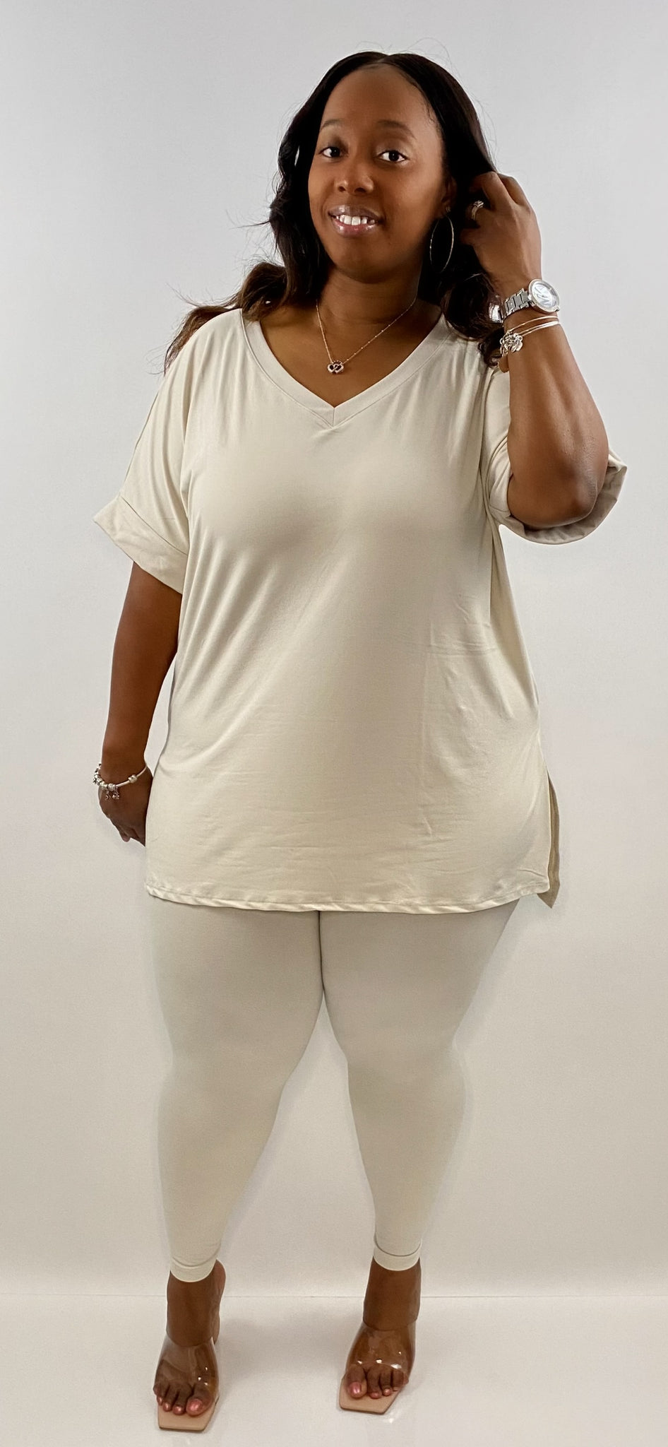 Keisha Plus Size two piece sheer legging set – The Curvy Girl Depot, LLC